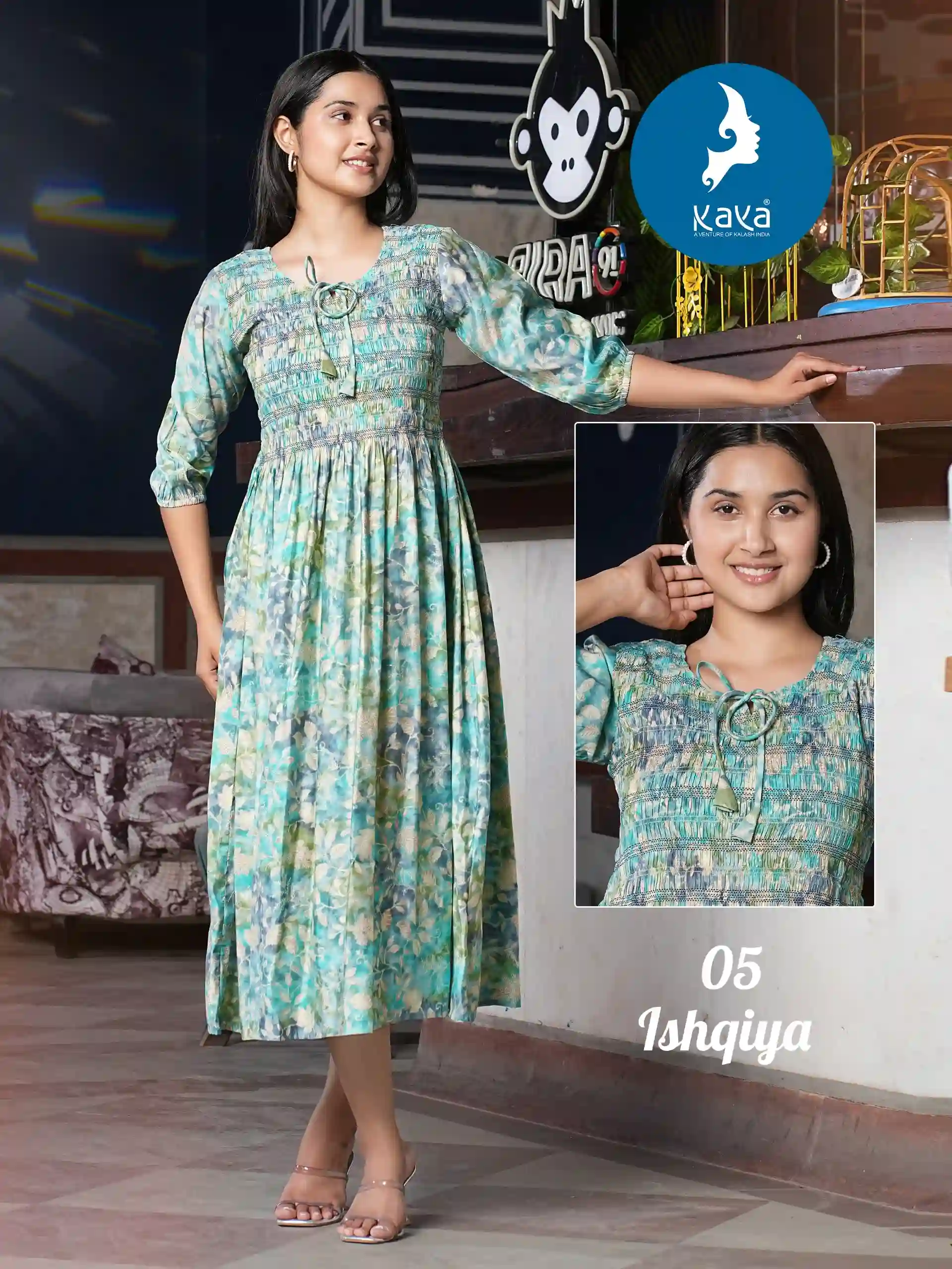 Kaya Ishqiya Chanderi Wholesale Anarkali Kurtis Catalog — Wholesale Kurtis, Kaya wholesale from Surat — view 3